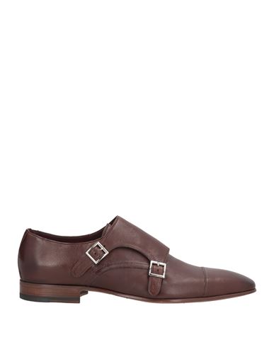 Borgioli Man Loafers Chocolate Brown Size 12 Leather In Brown