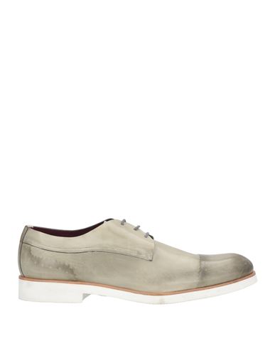 Borgioli Man Lace-up Shoes Sage Green Size 7 Leather In Green