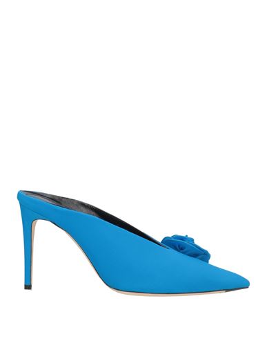 Victoria Beckham Woman Mules & Clogs Azure Size 7 Textile Fibers In Blue