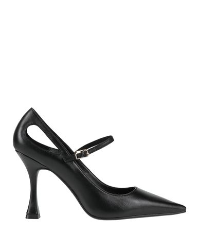 Lola Cruz Woman Pumps Black Size 7 Leather In Black
