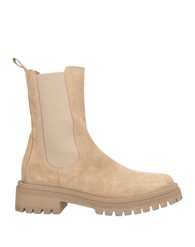 Crown Woman Ankle Boots Beige Size 8 Leather In Brown