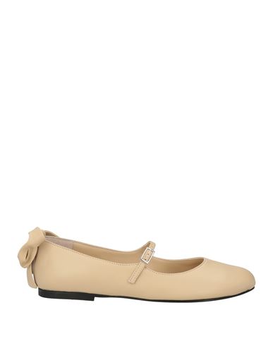 Gia Borghini Woman Ballet Flats Beige Size 6 Leather In Nude