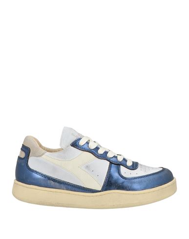 Diadora Heritage Woman Sneakers Midnight Blue Size 7 Leather In Blue
