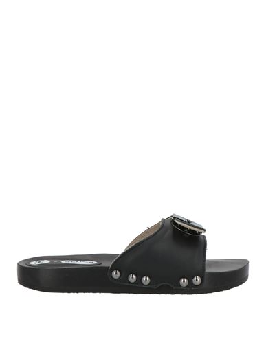 Scholl Hdf X  Woman Mules & Clogs Black Size 8 Leather In Black