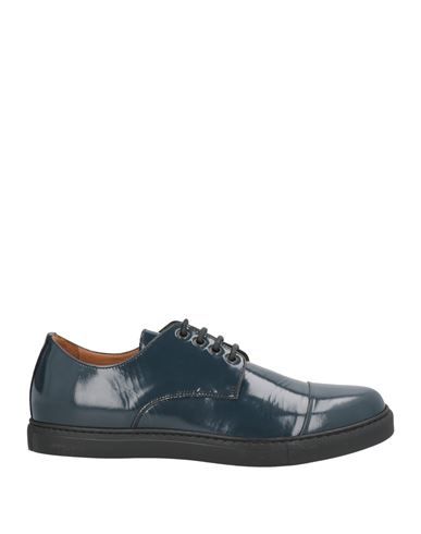 Corneliani Id Man Lace-up Shoes Navy Size 7 Leather In Blue