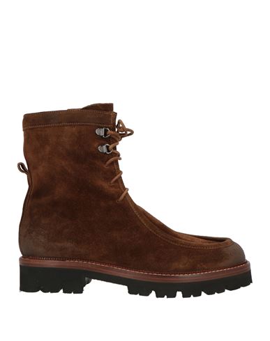 O'dan Li Woman Ankle Boots Chocolate Brown Size 6 Leather In Brown