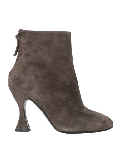 Albano Woman Ankle Boots Grey Size 7 Leather In Gray