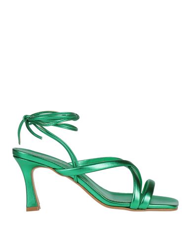 Mia Milù Woman Sandals Green Size 7 Synthetisches Material In Green
