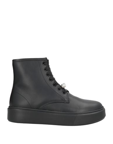 Frau Woman Ankle Boots Black Size 10 Leather In Black
