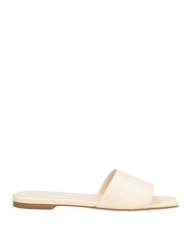 Aeyde Woman Sandals Cream Size 7 Leather In White