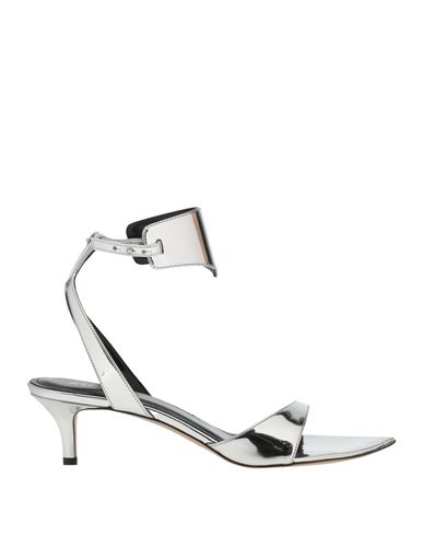 Isabel Marant Woman Sandals Silver Size 8 Polyurethane, Polyester In White