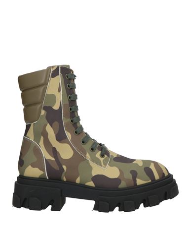 Gia Borghini Woman Ankle Boots Military Green Size 8 Textile Fibers In Green