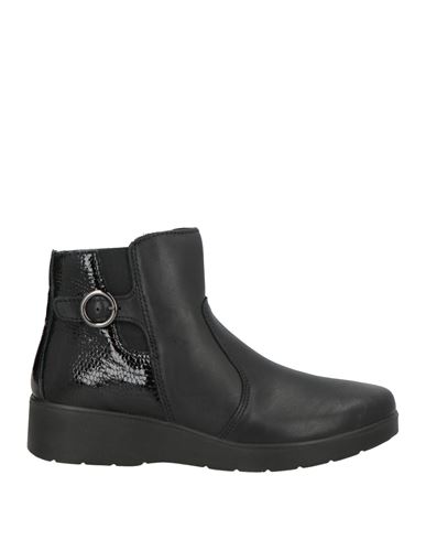 Enval Soft Woman Ankle Boots Black Size 7 Leather In Black