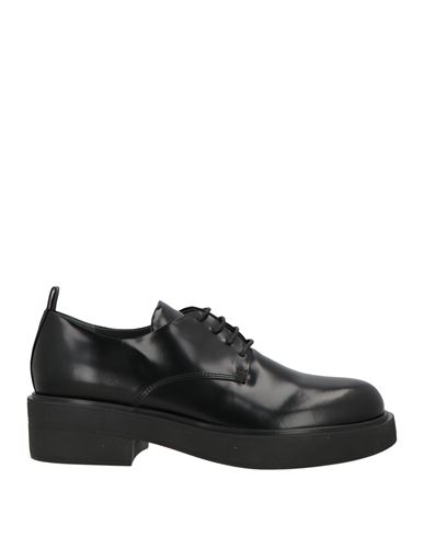 Fruit Fru. It Woman Lace-up Shoes Black Size 9 Leather In Black