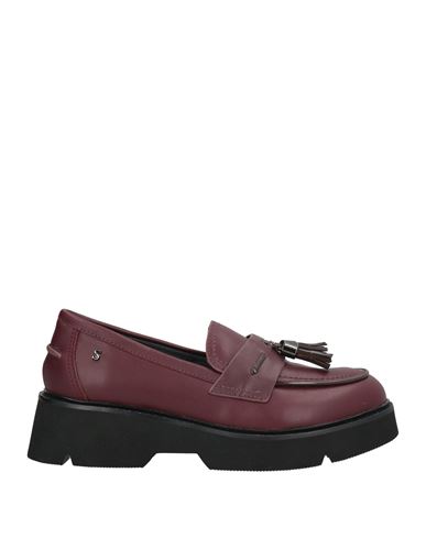 Stonefly Second Skin Woman Loafers Burgundy Size 6 Leather In Brown