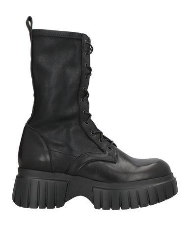 Fruit Fru. It Woman Ankle Boots Black Size 11 Leather, Synthetisches Material In Black