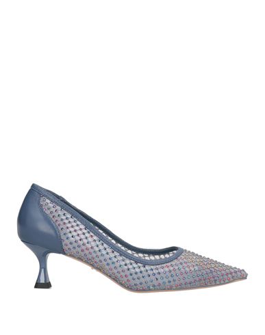 Lola Cruz Woman Pumps Blue Size 6 Textile Fibers In Blue