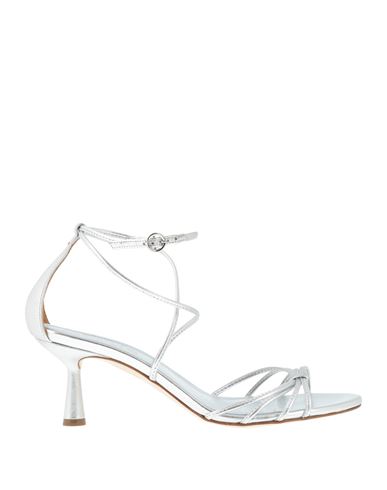 Aeyde Luella 65mm Metallic Sandals In Silver