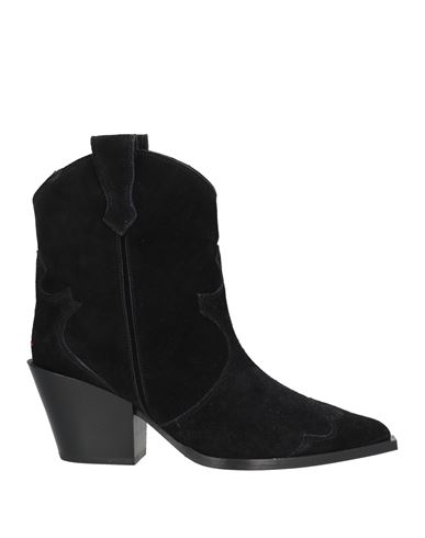Aeyde Woman Ankle Boots Black Size 6 Cow Leather In Black