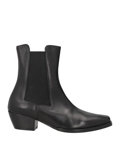 Massimo Santini Woman Ankle Boots Black Size 8 Leather In Black
