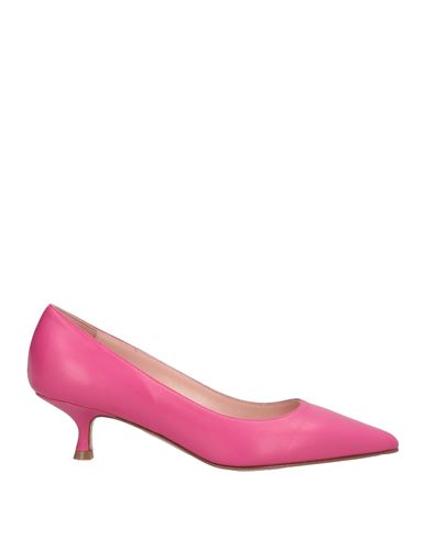 By A. Woman Pumps Fuchsia Size 6 Leather In Pink