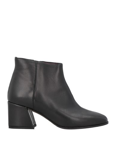 Massimo Santini Woman Ankle Boots Black Size 8 Leather In Black