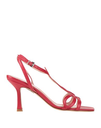 By A. Woman Sandals Red Size 8 Leather In Red