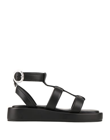 Hugo Boss Boss Woman Sandals Black Size 10 Leather In Black
