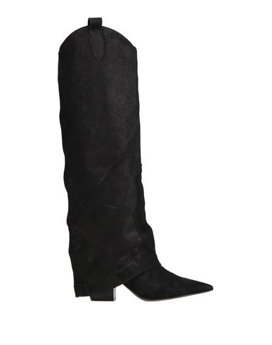 Marc Ellis Woman Boot Black Size 8 Leather In Black