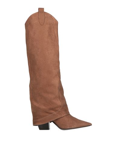 Marc Ellis Woman Boot Bronze Size 8 Leather In Yellow