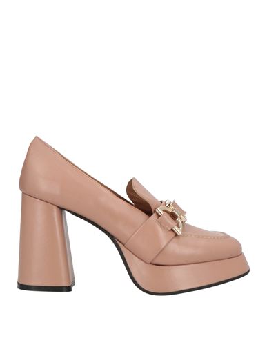 Roberto Festa Woman Loafers Antique Rose Size 10 Leather In Neutral