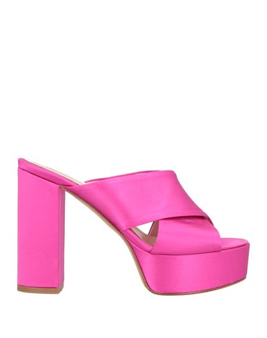 By A. Woman Sandals Magenta Size 7 Textile Fibers In Pink