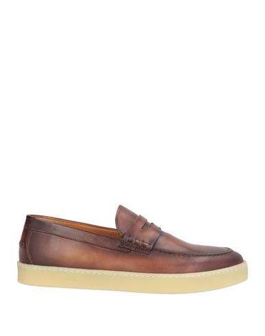 Magnanni Man Loafers Dark Brown Size 7 Leather In Brown
