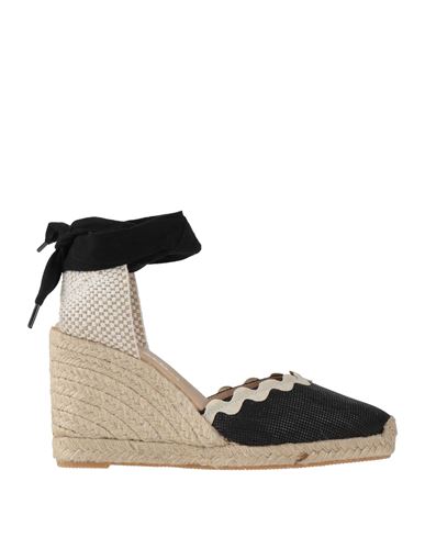 Mychalom Woman Espadrilles Black Size 7 Textile Fibers
