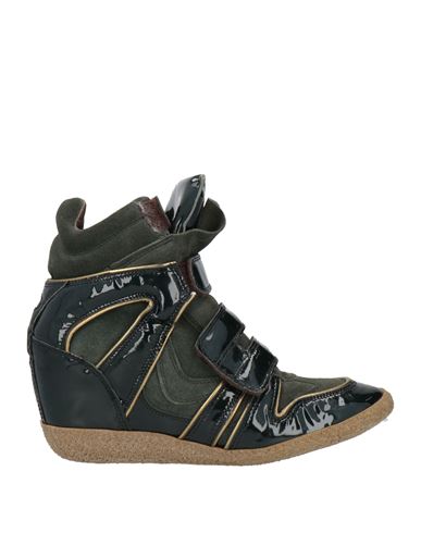 Lemaré Woman Sneakers Dark Green Size 6 Leather In Green