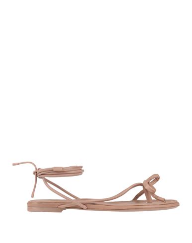 Valentino Garavani Woman Thong Sandal Antique Rose Size 9 Leather In Pink