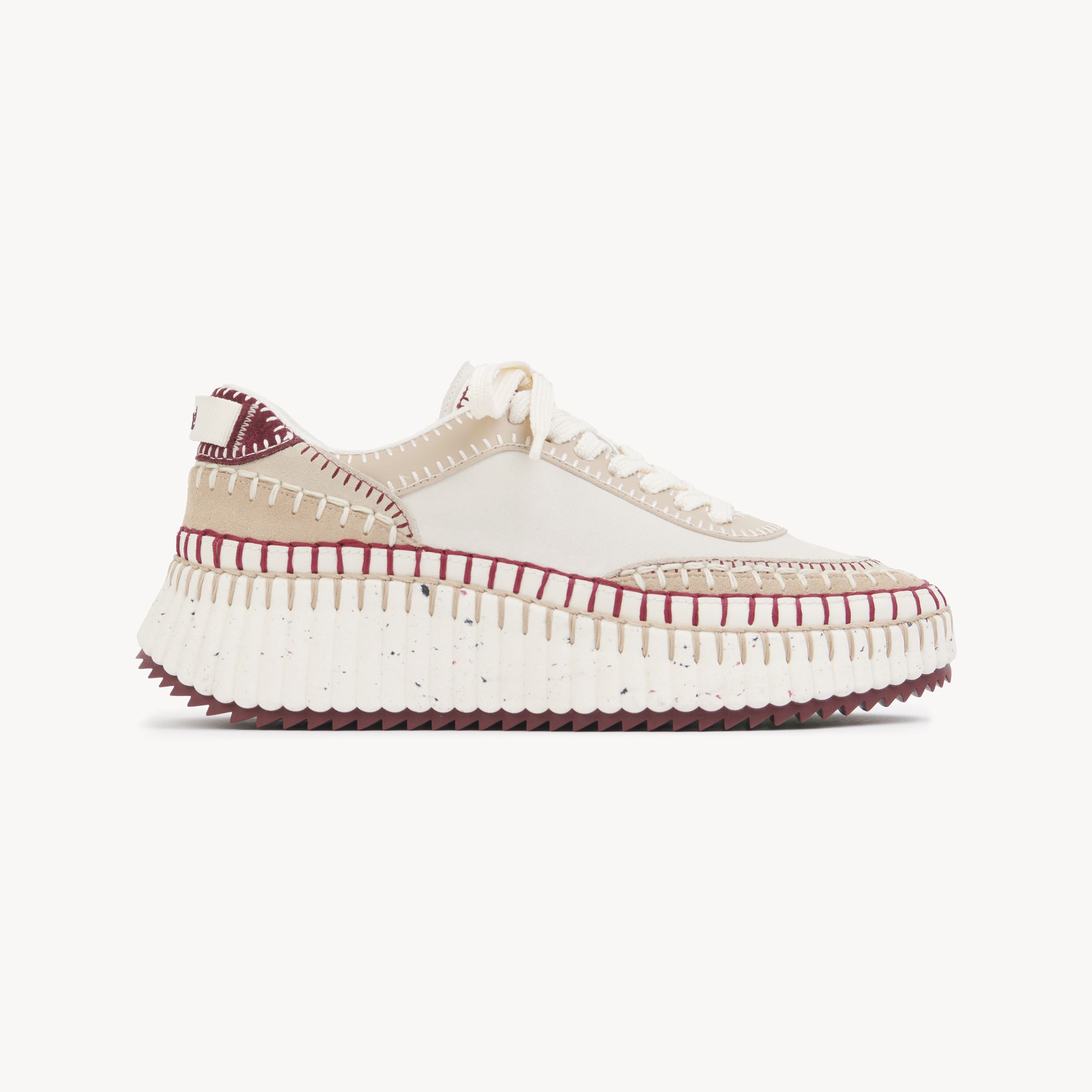 Chloé Nama Sneaker Multicolor Size 7 100% Bovine Leather In Multi