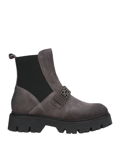 Cafènoir Woman Ankle Boots Charcoal Size 8 Leather In Gray