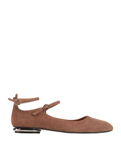 Marc Ellis Woman Ballet Flats Light Brown Size 8 Leather In Sand