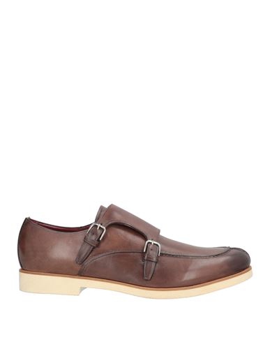 Borgioli Man Loafers Brown Size 9 Leather In Brown