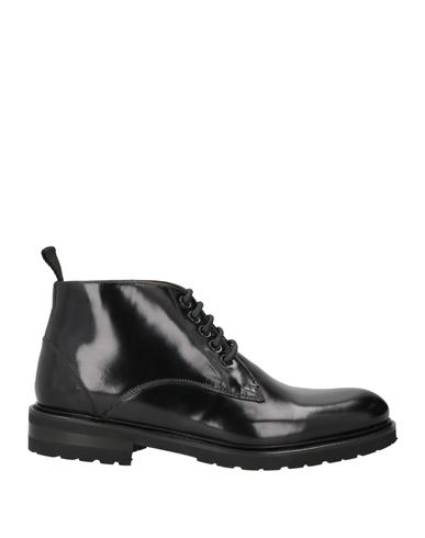 Borgioli Man Ankle Boots Black Size 7.5 Leather In Black