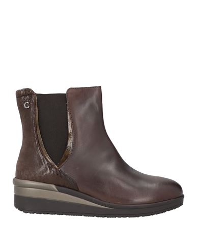 Cinzia Soft Woman Ankle Boots Dark Brown Size 9 Leather In Brown