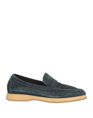 Andrea Ventura Firenze Man Loafers Midnight Blue Size 8 Leather In Blue
