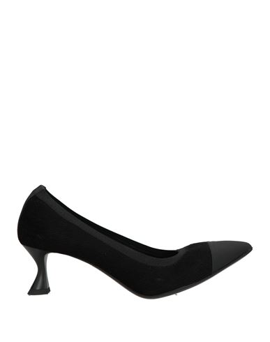 Walter Violet Woman Pumps Black Size 5 Textile Fibers, Leather In Black