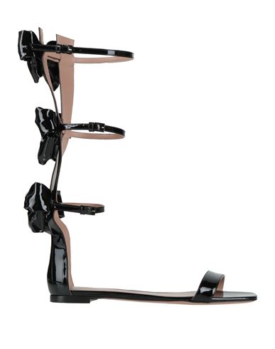 Valentino Garavani Woman Sandals Black Size 7 Leather In Black