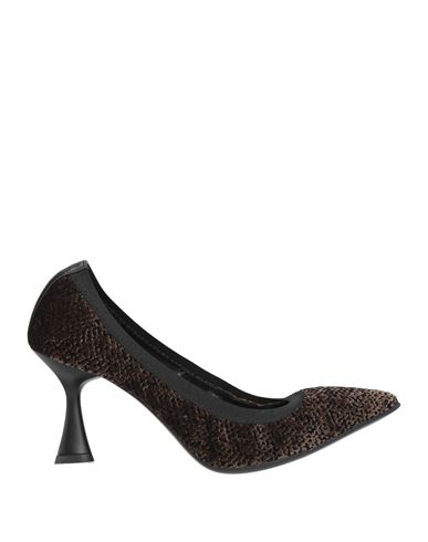 Walter Violet Woman Pumps Dark Brown Size 7 Textile Fibers In Brown