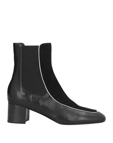 Totême Toteme Woman Ankle Boots Black Size 6 Cow Leather, Synthetisches Material In Black