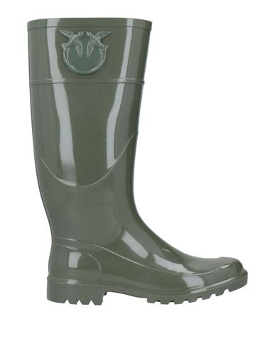 Pinko Woman Boot Sage Green Size 5 Rubber In Green