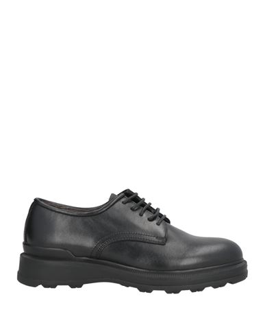 Woolrich Woman Lace-up Shoes Black Size 7 Cowhide In Black