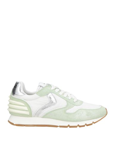 Voile Blanche Woman Sneakers Light Green Size 7 Leather, Textile Fibers In Green